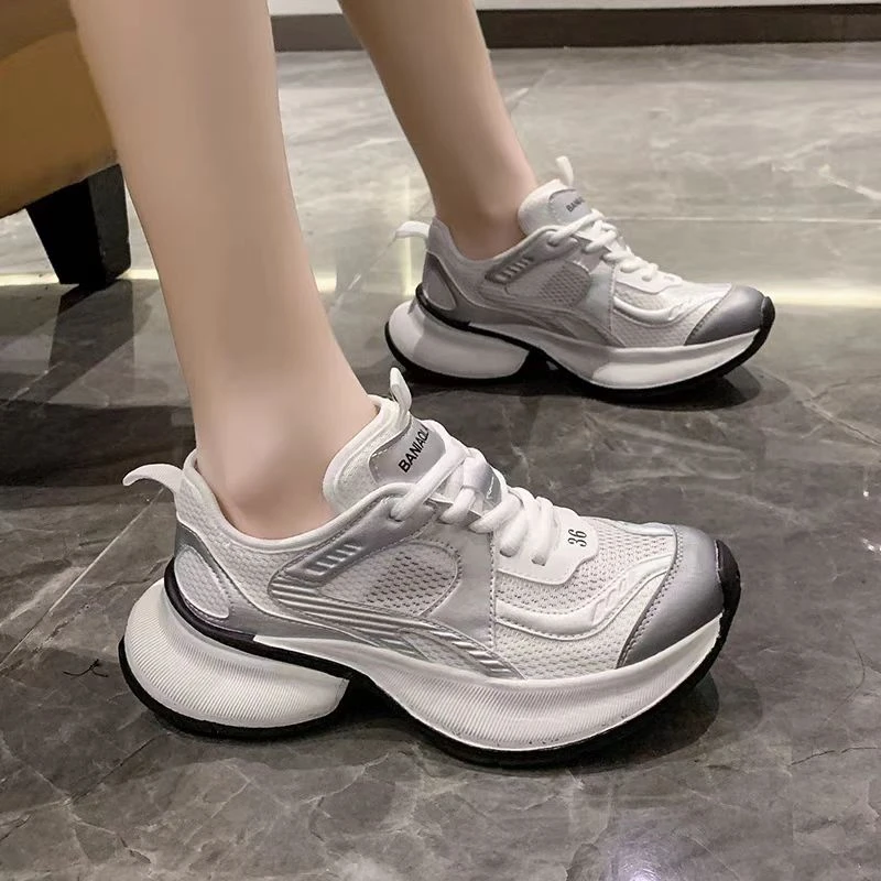 软底轻量老爹鞋2024夏薄款厚底跑步运动休闲鞋M010