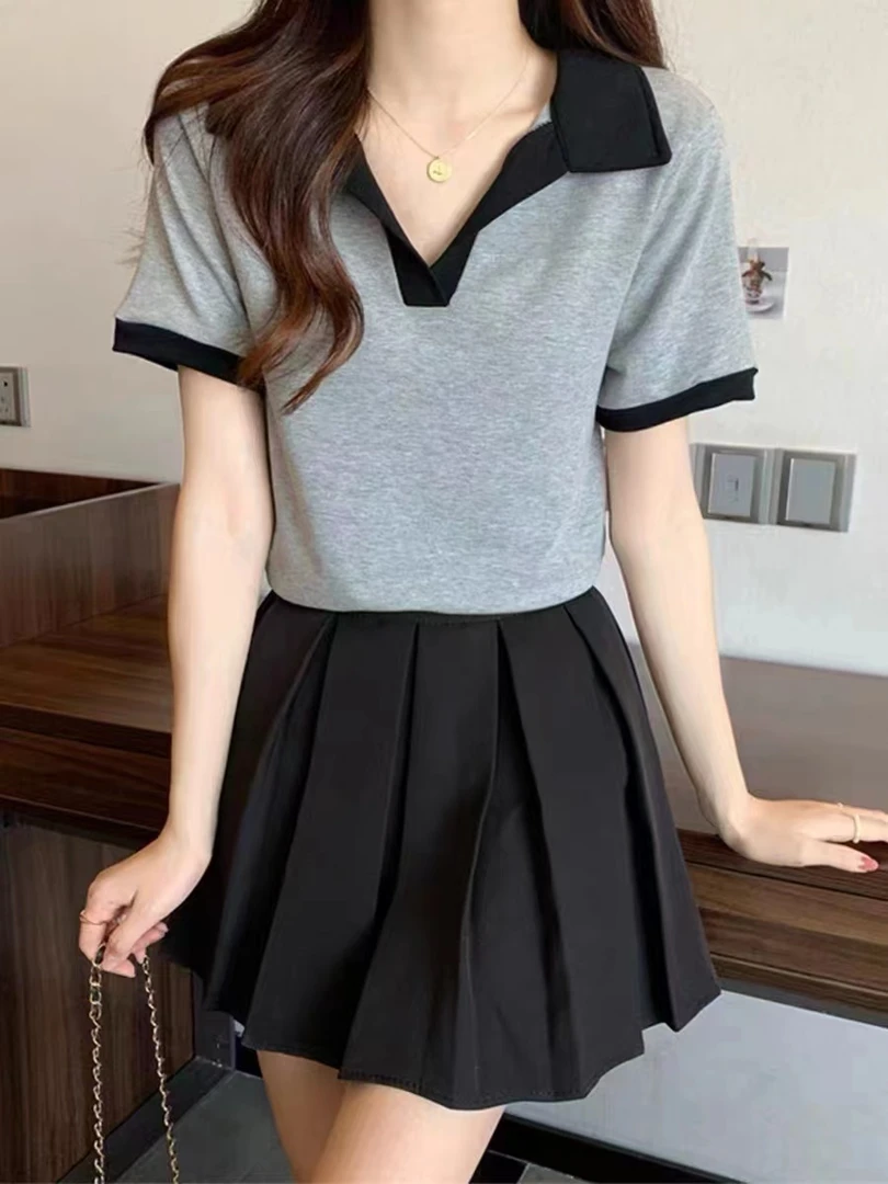 夏季短款百搭短T
