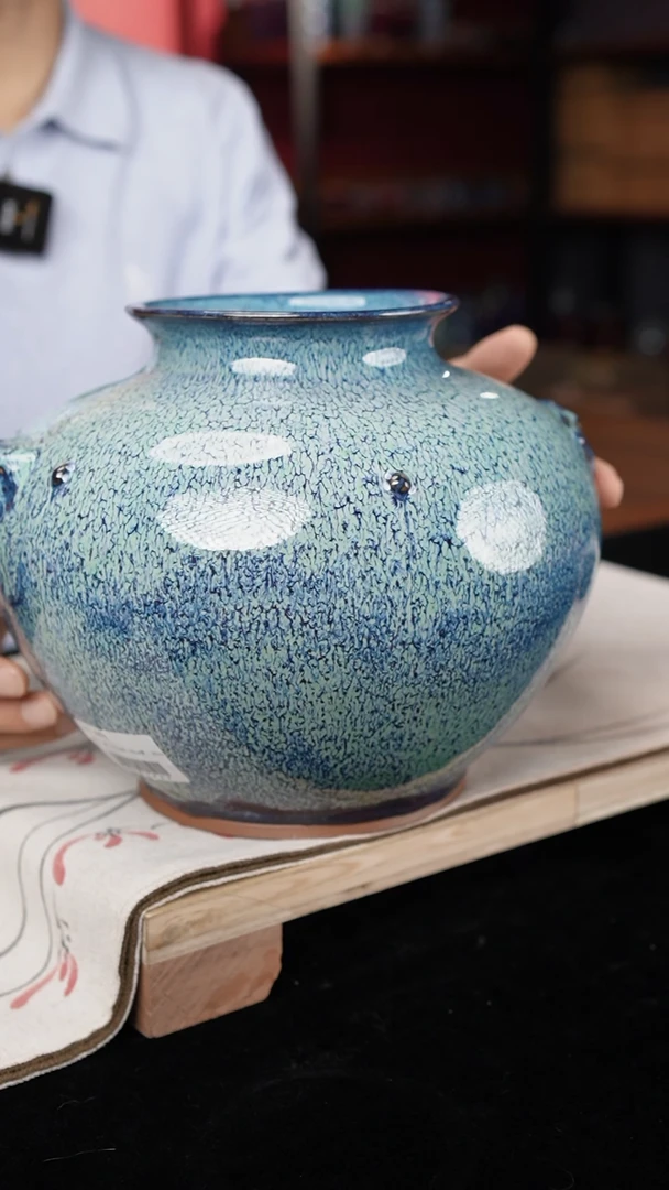 【闪购商品】摆件钧瓷-周家作品-异兽罐