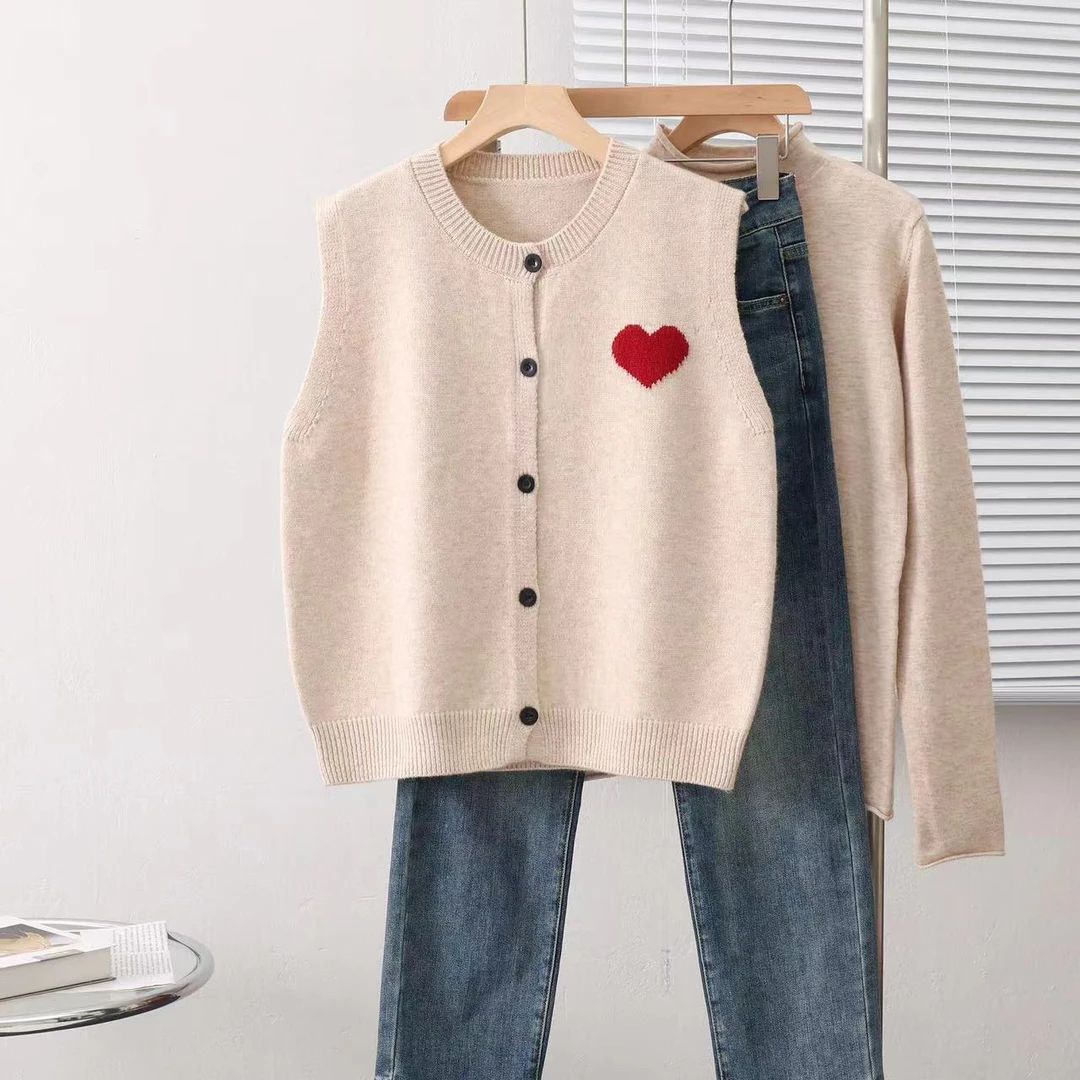 黑色外搭针织马甲女洋气薄款开衫毛衣坎肩春秋新款背心女