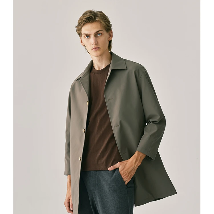 MindBridge【巴尔玛肯风衣】翻领休闲中长款外套男款春秋季男装上衣