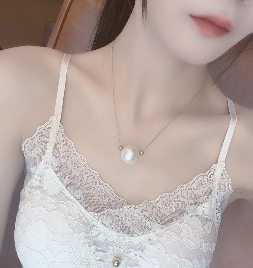 非金属仿珍珠项链 【珠圆玉润】项链女小众设计感时尚简约锁骨链