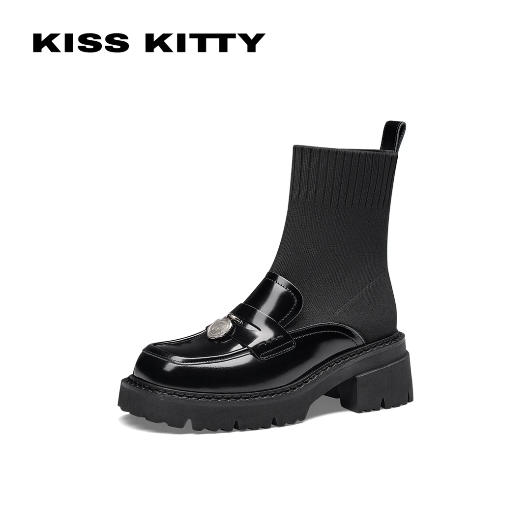 KISSKITTY许愿币乐福袜靴SA43579-36-QSN