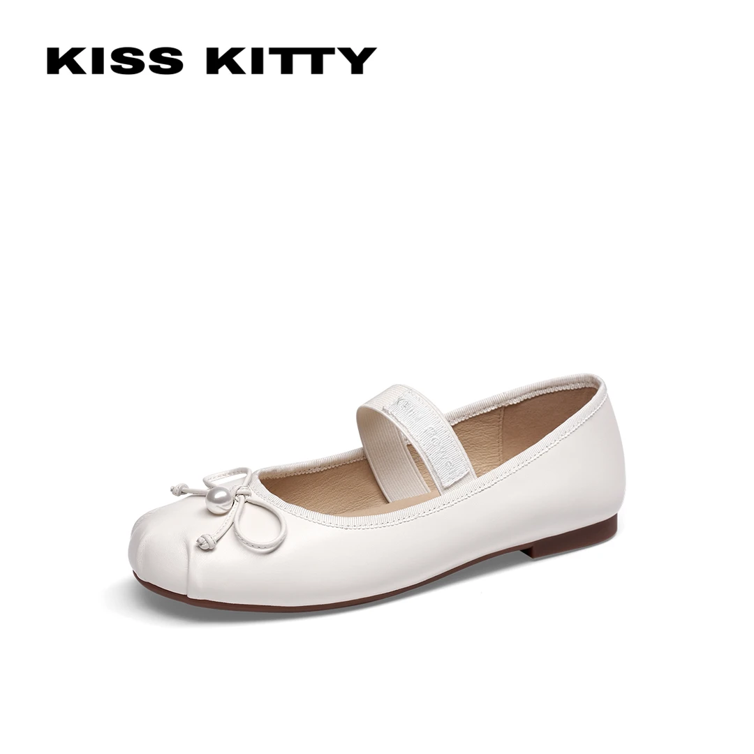 KISSKITTY平底玛丽珍浅口通勤单鞋SA54566-36