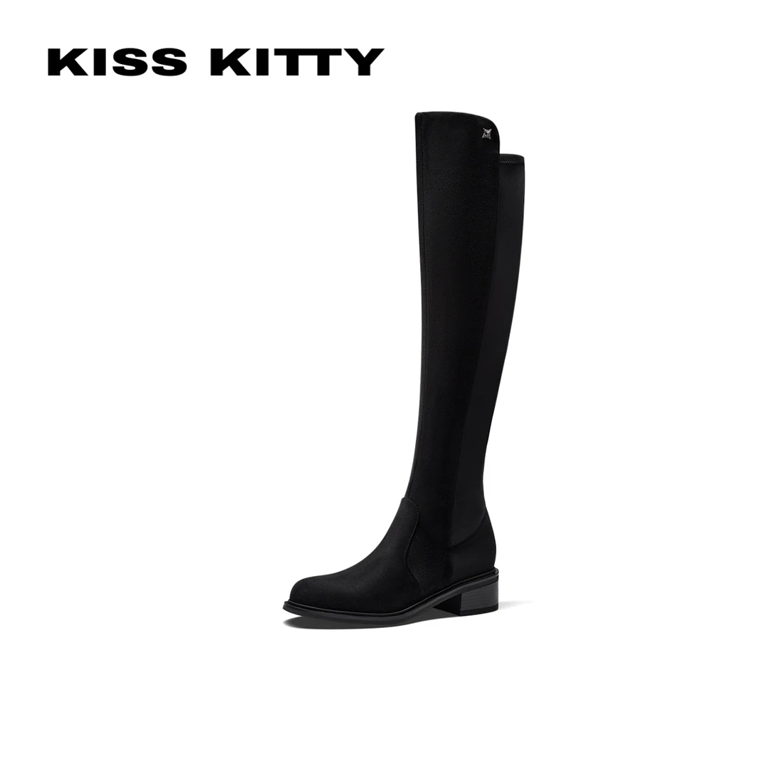 KIISSKITTY过膝靴粗跟显瘦时装靴SA43594-36
