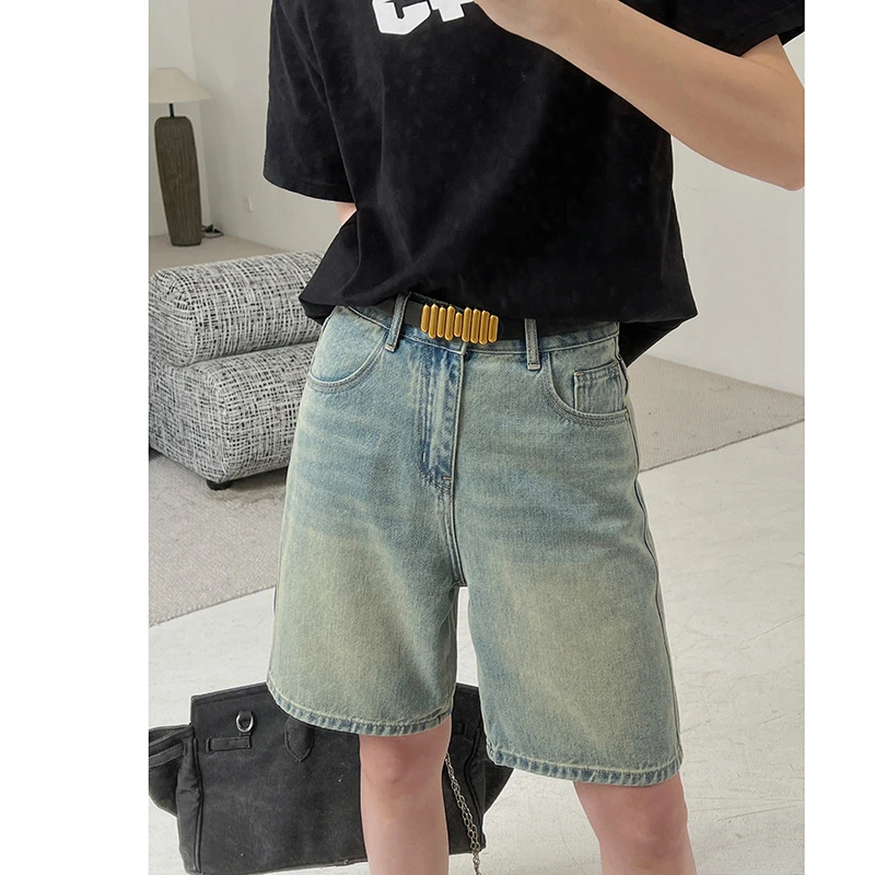 超重工质量超好2024新款夏季百搭牛仔裤时尚潮流直筒韩版休闲O-F