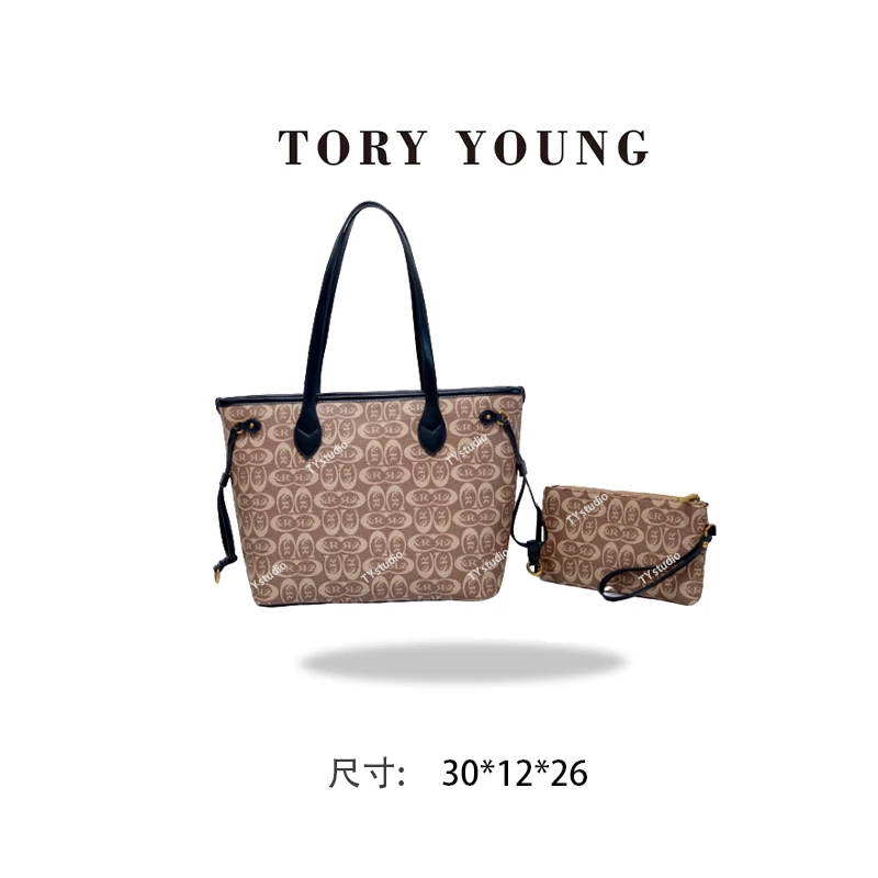 【TY】FES-5136-咖啡色 轻奢高级韩版单肩潮流时尚简约女包