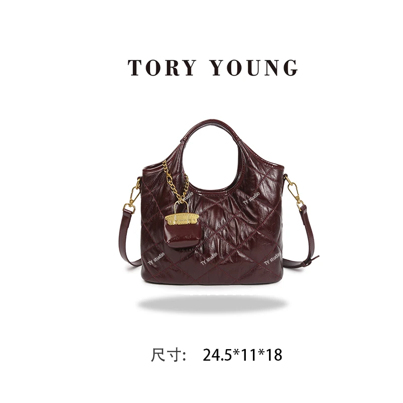 【TY】SKL-5360-1-酒红 轻奢高级韩版单肩潮流时尚简约女包