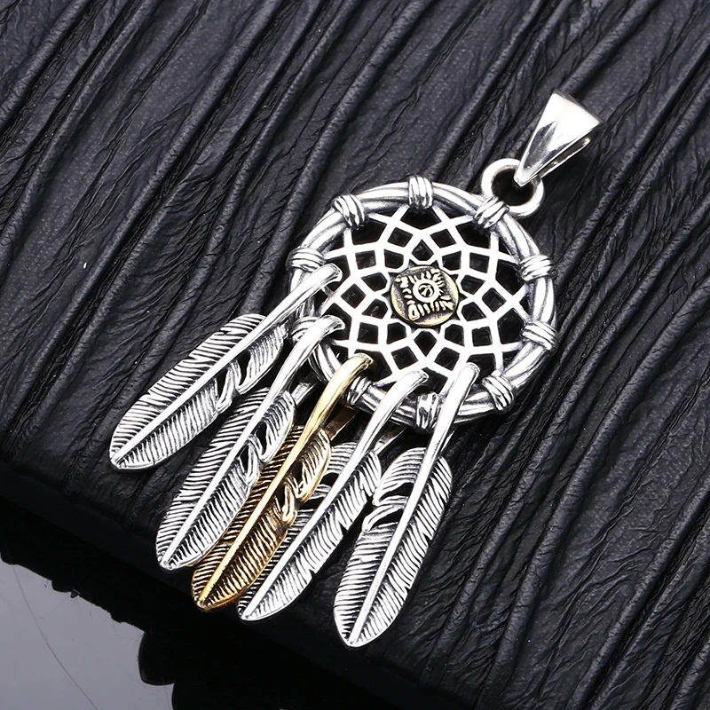 吊坠925银 捕梦网吊坠 百搭项链流行挂坠