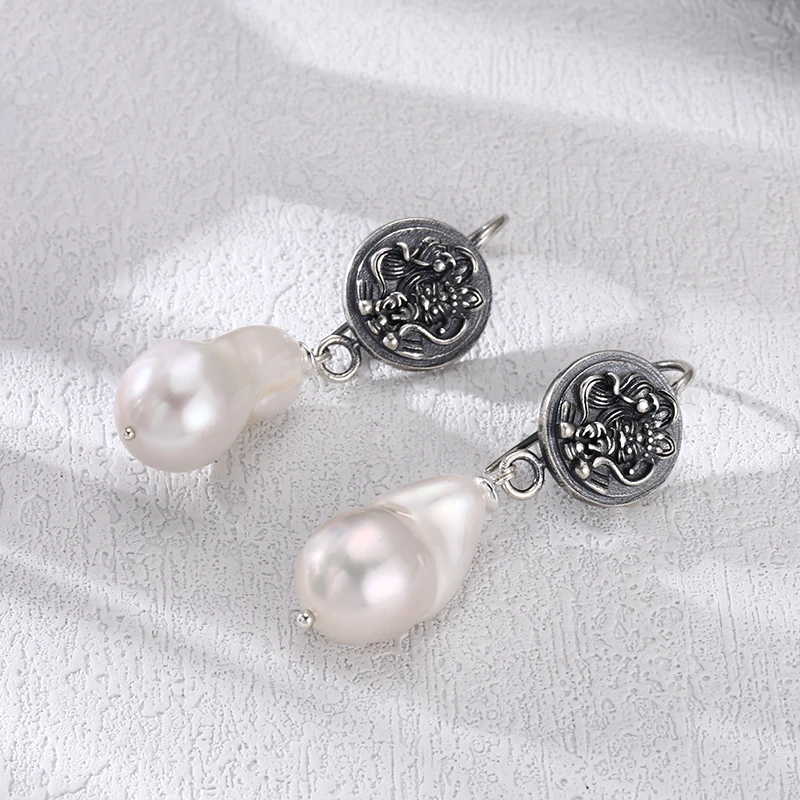 925银耳饰 扎基拉姆巴洛克耳钉 耳扣 男女款流行耳饰