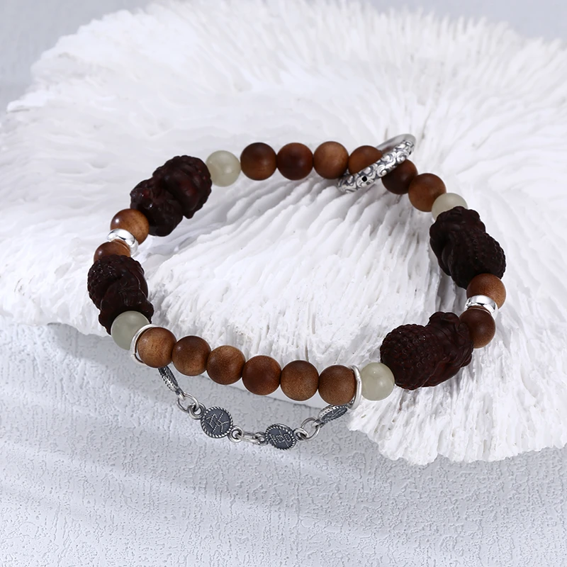 925银手链 平安喜乐四不像手链 男女同款手链