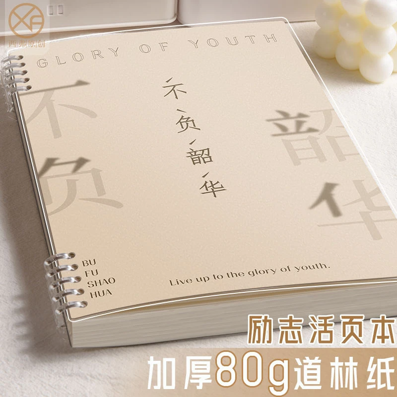 B5活页本可拆卸笔记本本子a5高颜值日记本大学生记事本加厚线圈本