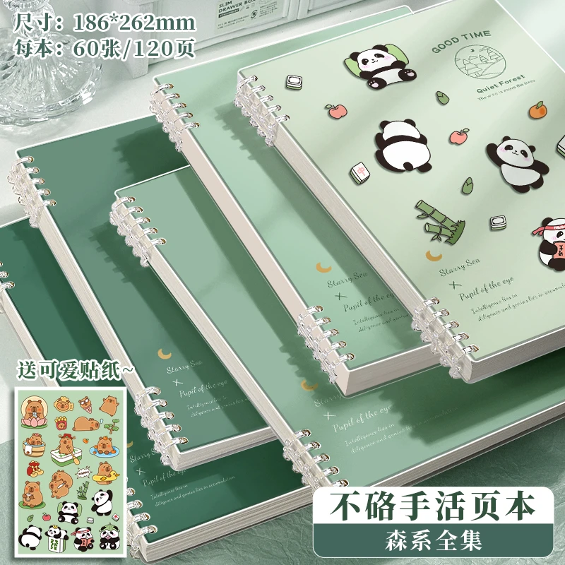 B5高颜值活页本可拆卸加厚笔记本本子初高中生用记事本网格线圈本