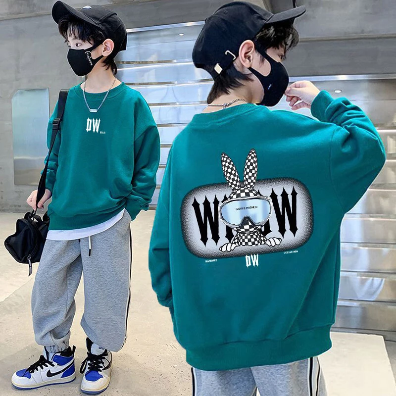 韩系男童卫衣春秋款2023新款儿童秋装卡通帅气上衣中大童男孩秋季