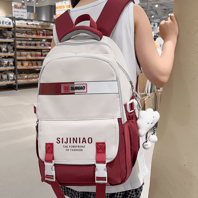 书包韩版校园女生中学生大容量双肩包高颜值百搭高中生多层背包
