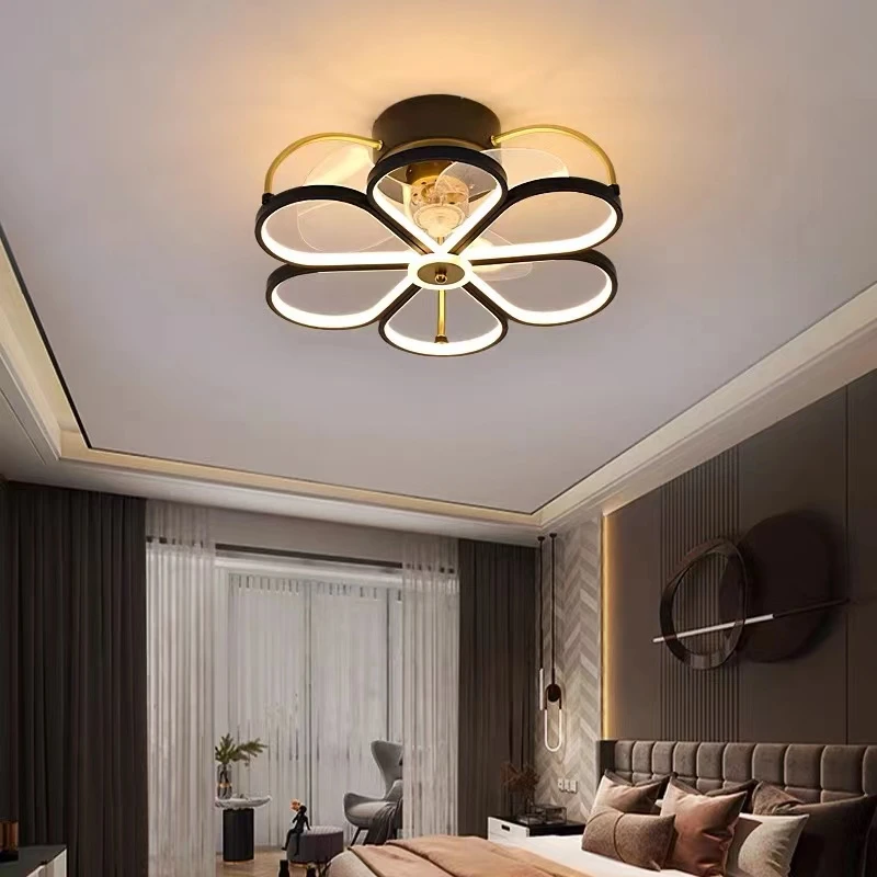 儿童房简约现代吸顶灯静音风扇灯电扇吊灯2025年新款灯具夏季必备