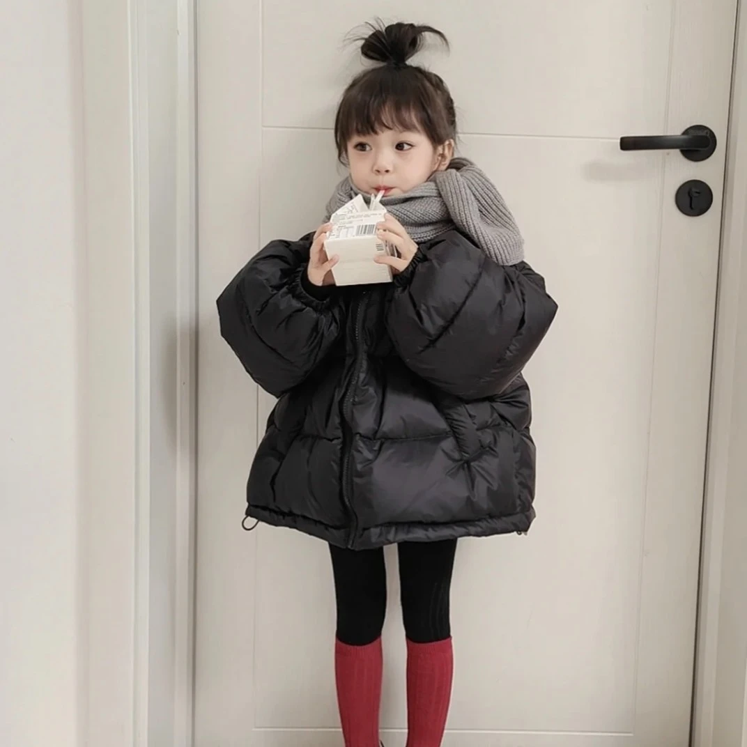 Bmy2023wt新款冬季宝宝儿童男女童韩版白鸭绒面包服外套羽绒服