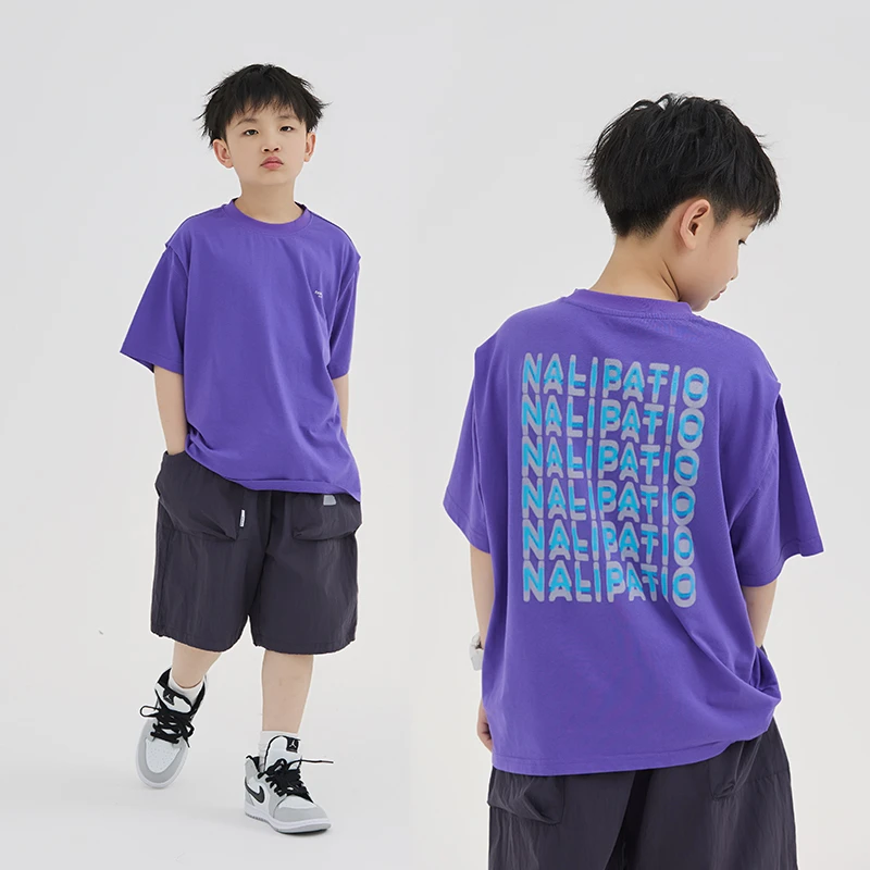 MT原创童装日系男童短袖t恤夏季新款儿童宽松休闲落肩半袖中大童