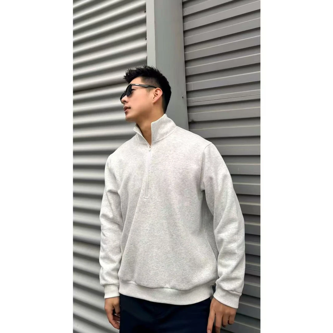 【春昂】秋季宽松休闲半拉链卫衣运动户外轻柔韩版透气中性百搭