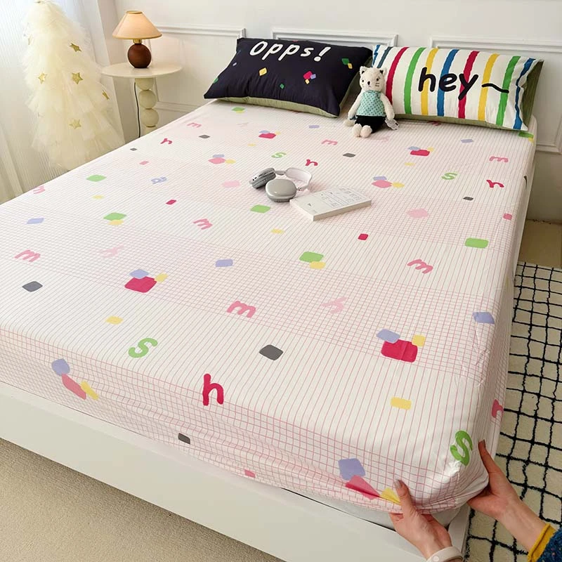 纯棉床笠单件卡通儿童席梦思床垫保护套全棉1.2m1.5米1.8双人