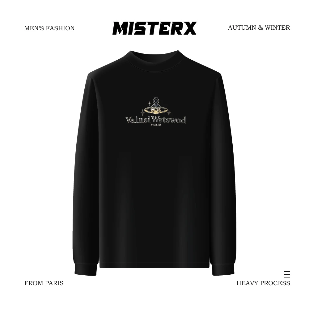 【秋冬双面高温液氨打底衫】男士长袖秋冬320G保暖重工百搭T7980