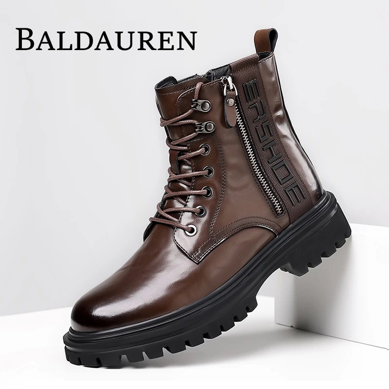 Baldauren[品牌]男士轻奢马丁靴 英伦风防滑保暖透气男式马丁靴