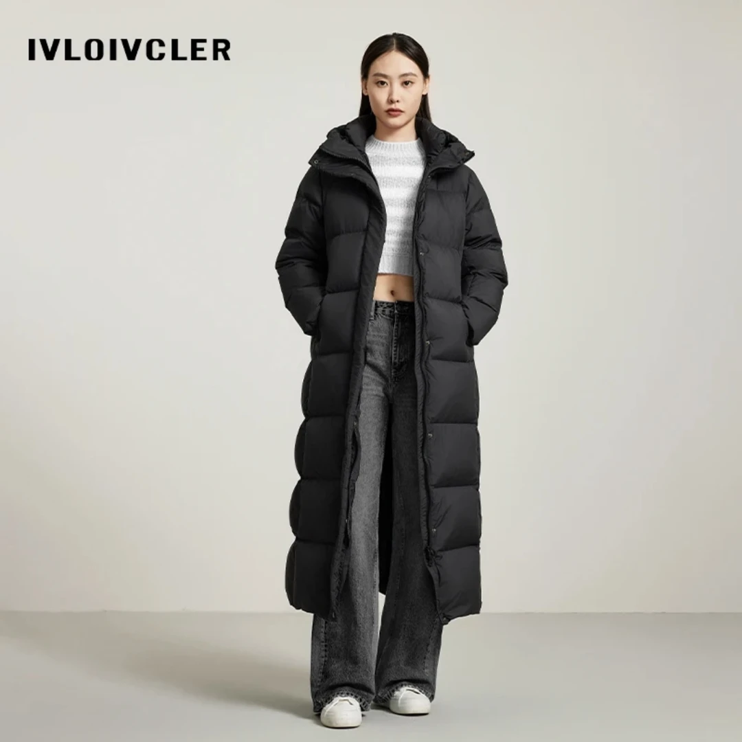 极寒系列95鹅绒服超长款羽绒服冬季运动户外通勤宽松时尚气质3306