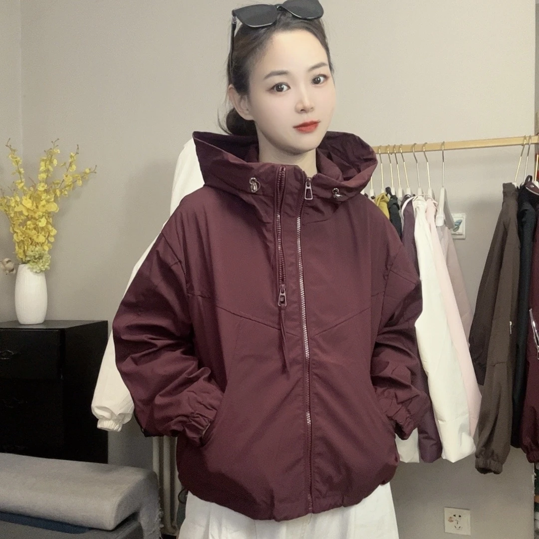 时尚宽松春季冲锋衣2024新款百搭上衣常规款外套长袖女