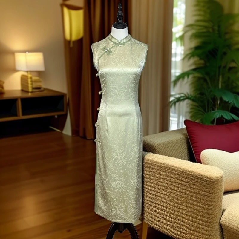 【素锦】2024夏季改良尤莱特新中式旗袍气质优雅显瘦日常国风连衣裙