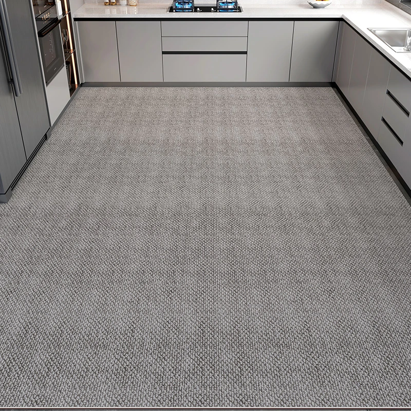 纯色厨房防滑防油地垫防水垫pvc可擦免洗整铺皮革脚垫可裁剪定制