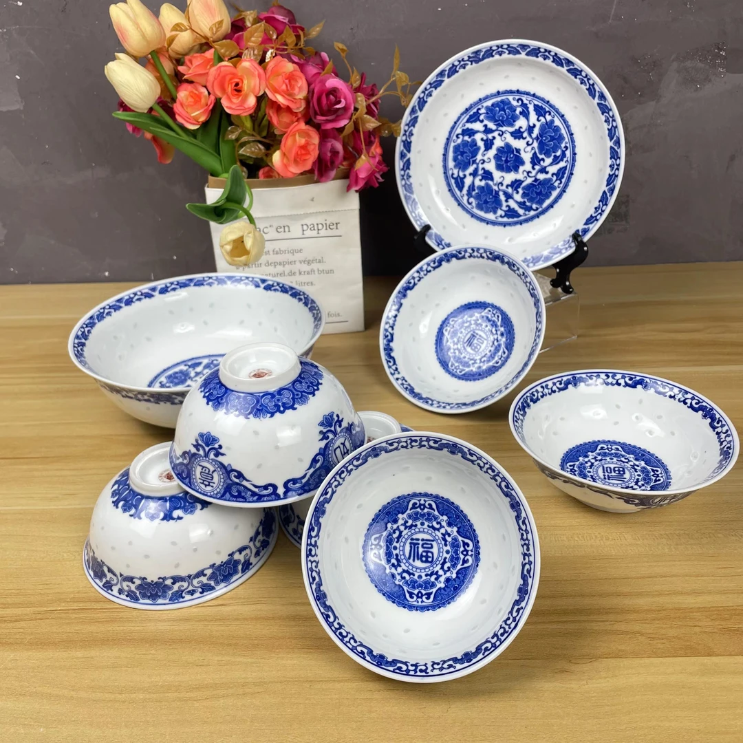 陶瓷中式创意青花餐具套装