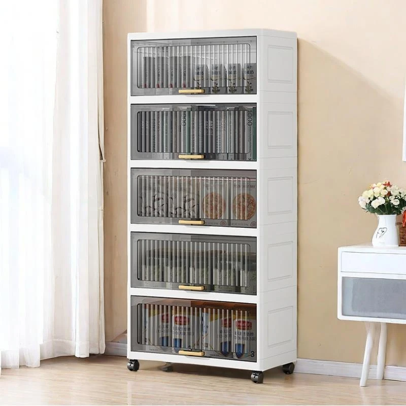 G【42面宽翻盖】居家收纳柜高颜值翻盖柜子儿童衣物收纳柜可移动