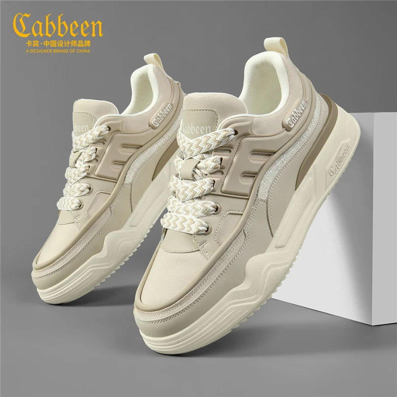 卡宾男鞋百搭板鞋运动鞋子时尚低帮男士增高正品透气面包鞋休闲鞋