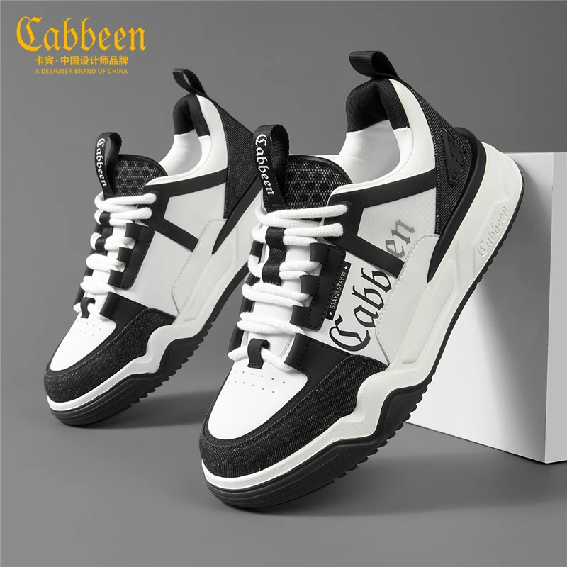 卡宾男鞋正品元气百搭厚底面包鞋秋季新款解构拼接设计潮流鞋子男