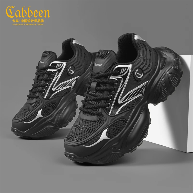 卡宾正品时尚运动休闲鞋复古百搭秋季增高透气厚底鞋雅丹风老爹鞋