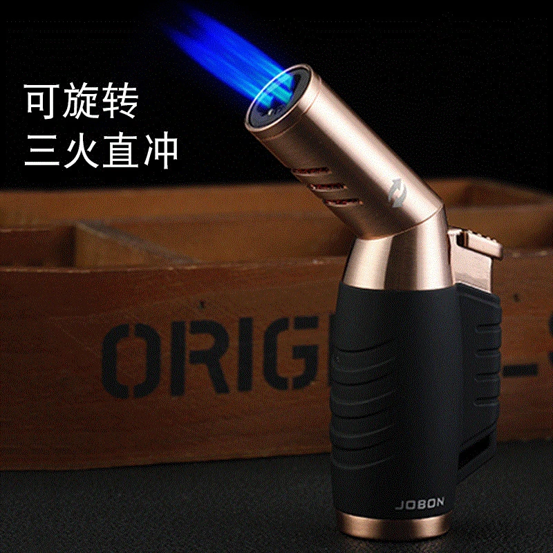 中邦可旋转三直冲喷枪焊枪雪茄专用火机 个性创意防风打火机 手工