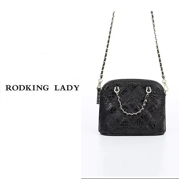 【丹公主高定】RODKING LADY2024新款时尚斜挎包贝壳鳄鱼皮轻奢时尚
