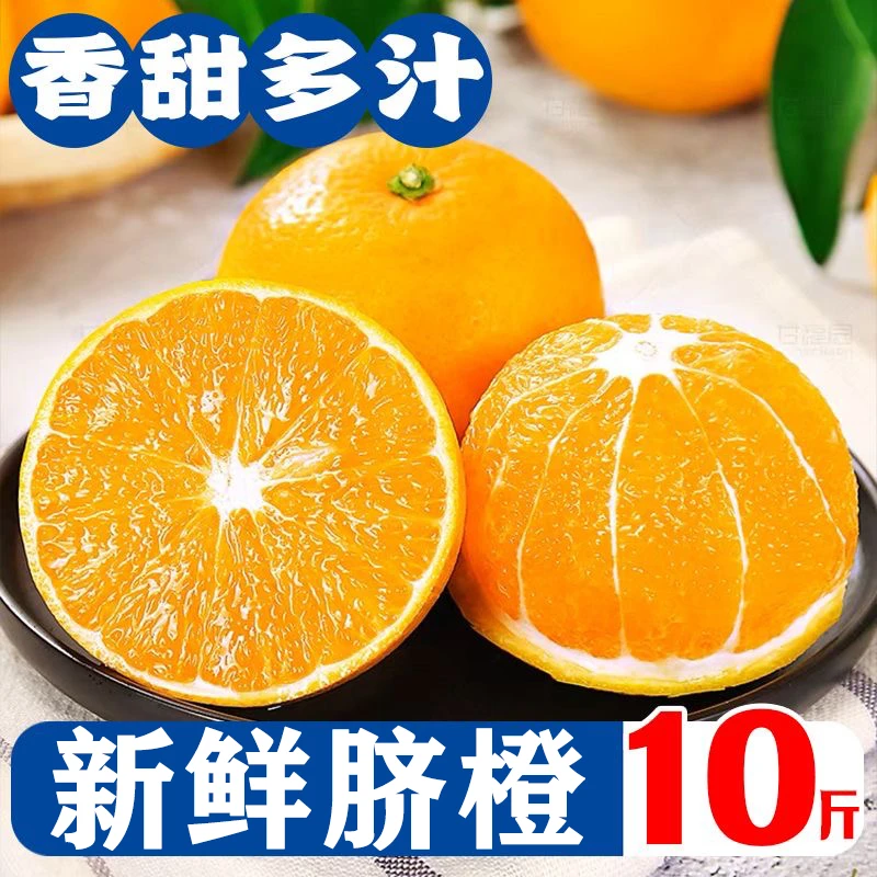 古田脐橙10斤新鲜水果橙子非赣南现摘爆甜脐橙应季水果整箱3斤