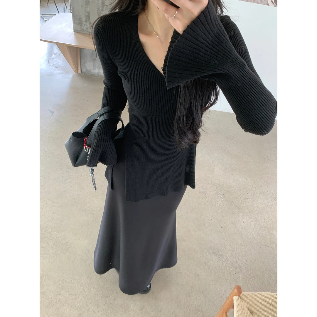 【人鱼少女】多多2024冬季新款松紧腰梨形遮胯加绒鱼尾裙半身裙女