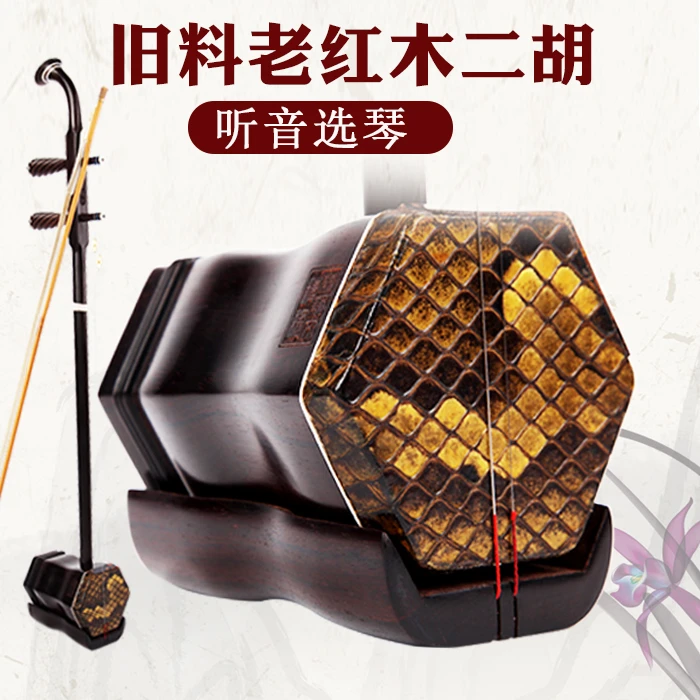 江枫苏州五星老红木二胡厂家直销乐器5168专业演奏级成人儿童通用
