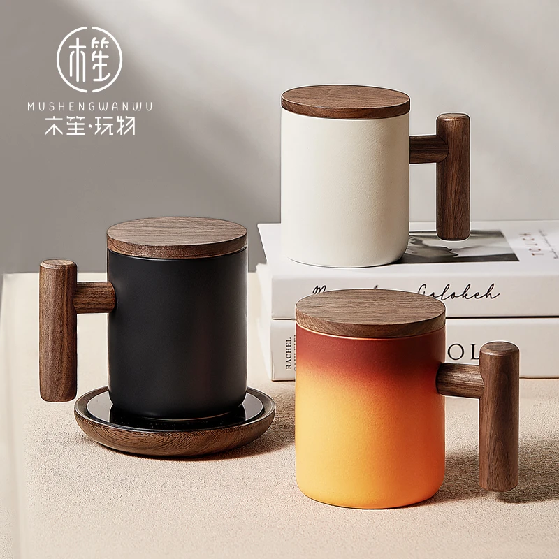 木笙玩物咖啡杯子高档精致家用办公室马克杯大容量陶瓷杯喝水杯子