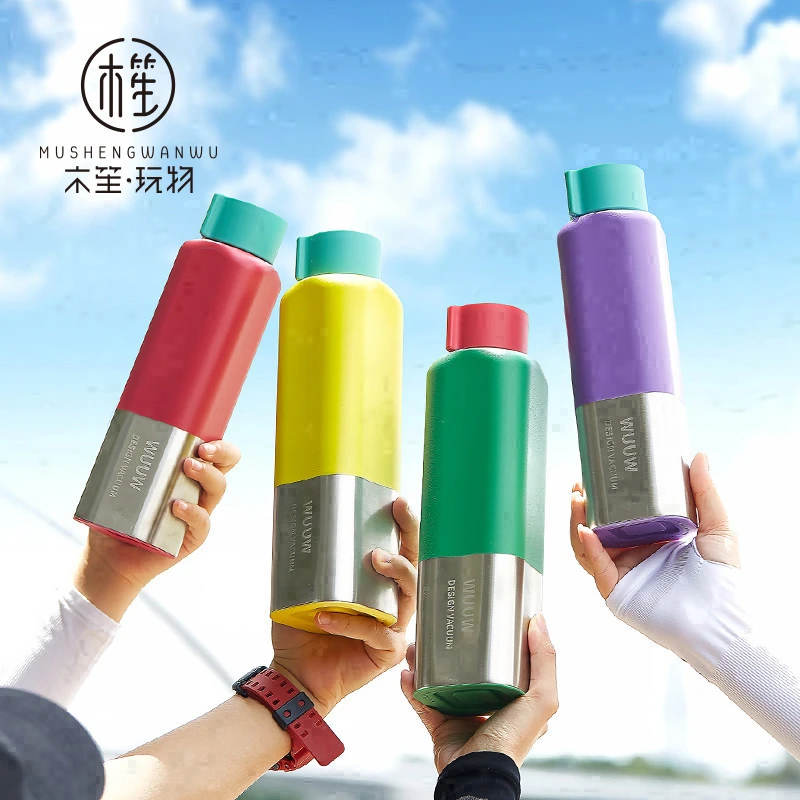 木笙玩物多巴胺保温杯保冷便携杯子男女大容量新款运动水壶不锈钢