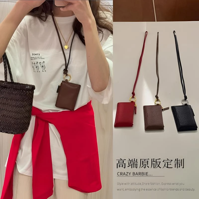 铜皮质项链 韩系包包项链ins风挂件配饰小众设计时尚项链钥匙链女