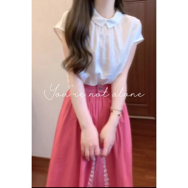 夏季女装搭配一整套奶乖韩系穿搭松弛感洋气减龄漂亮连衣裙子套装