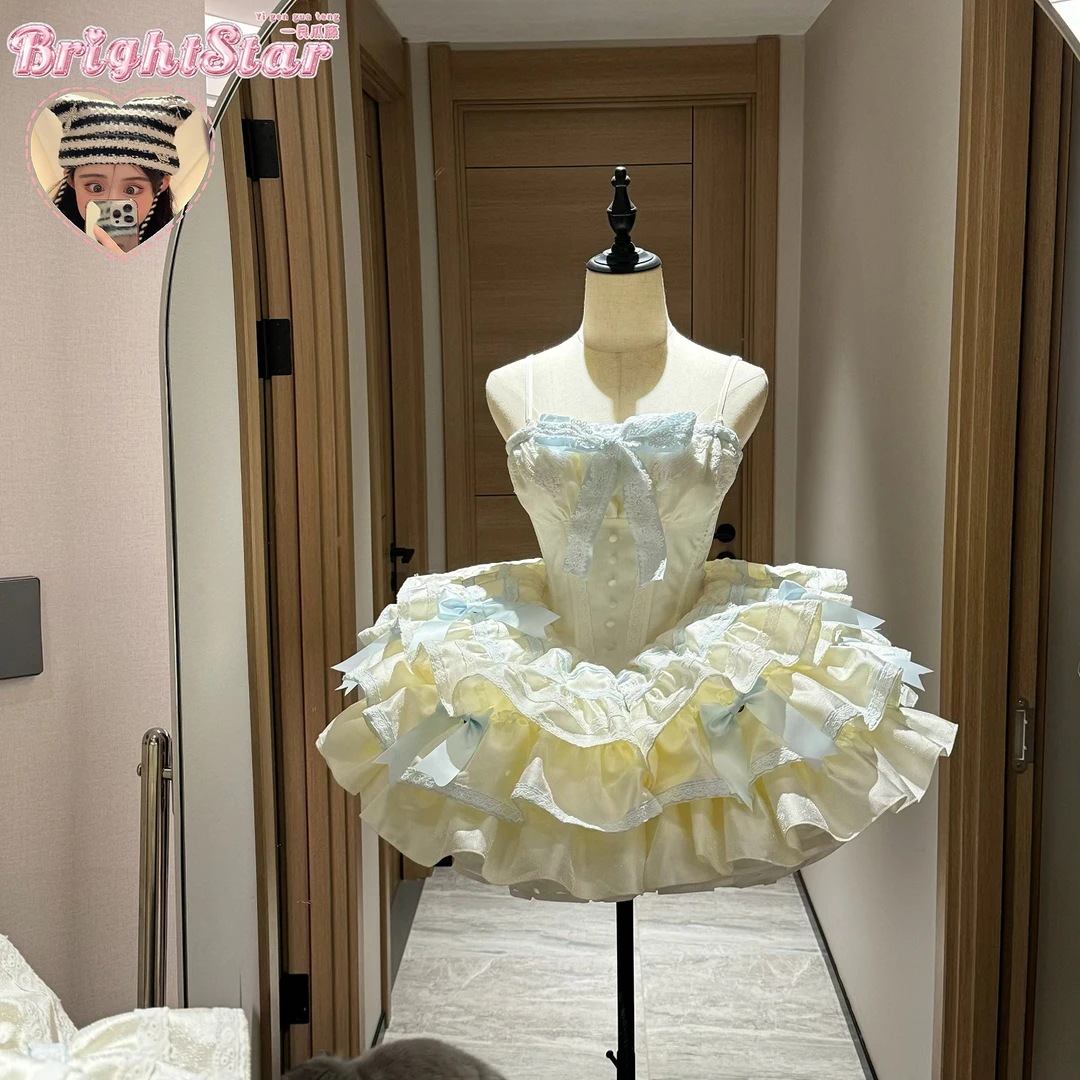 泡泡奶芙/甜美初恋洋装奶甜公主裙蓬蓬收腰超仙女束腰连衣裙