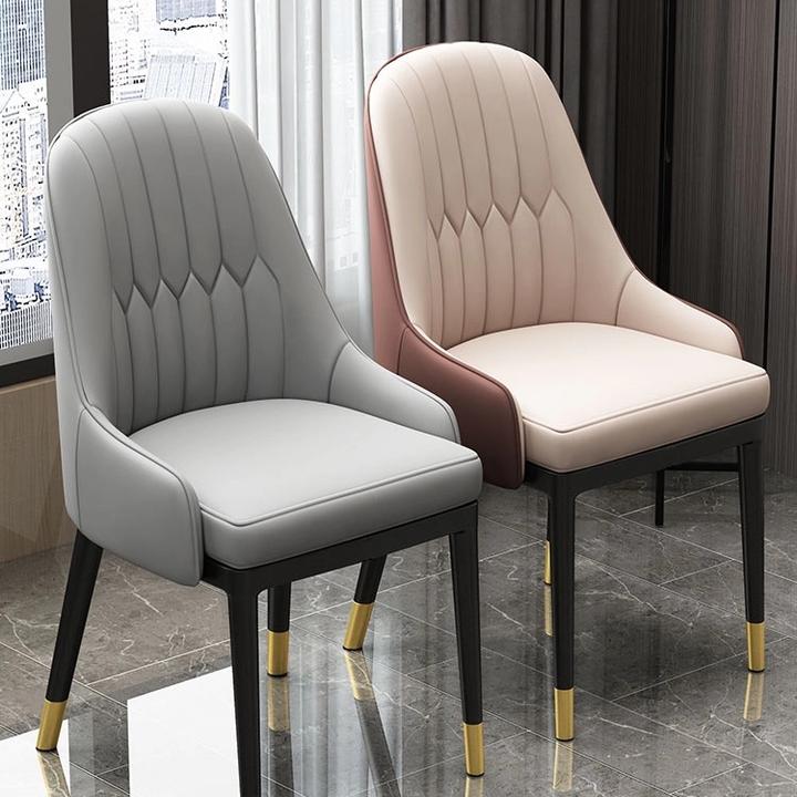 欧式轻奢餐椅家用椅子舒适皮革靠背椅结实稳固耐用酒店椅餐厅椅子