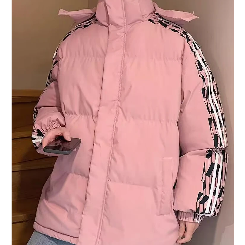 LILI001 棉服男潮牌D001休闲百搭宽松连帽大码学生保暖冬季