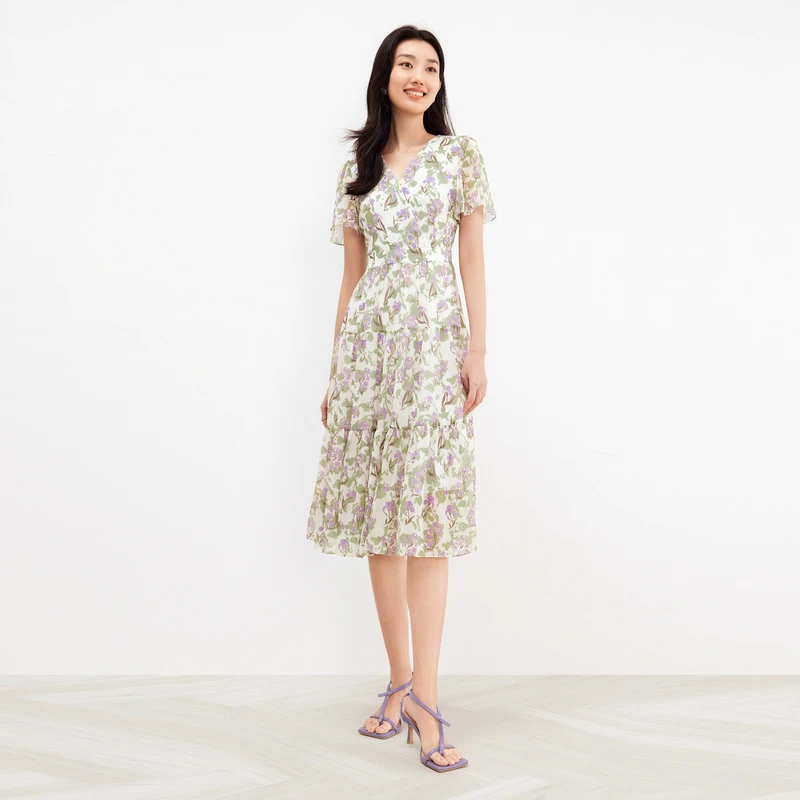 【千金风薄荷曼波】珂莱蒂尔法式碎花女装连衣裙KF10786/KF10927