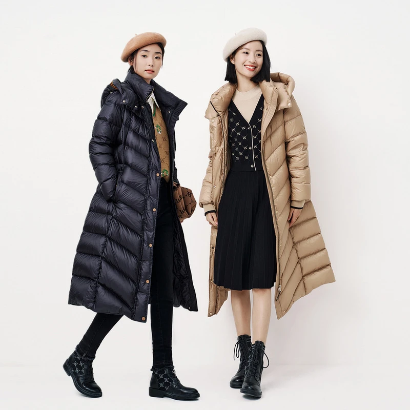 【珂思】中长款鹅绒时尚冬季气质保暖羽绒服ER00336W0
