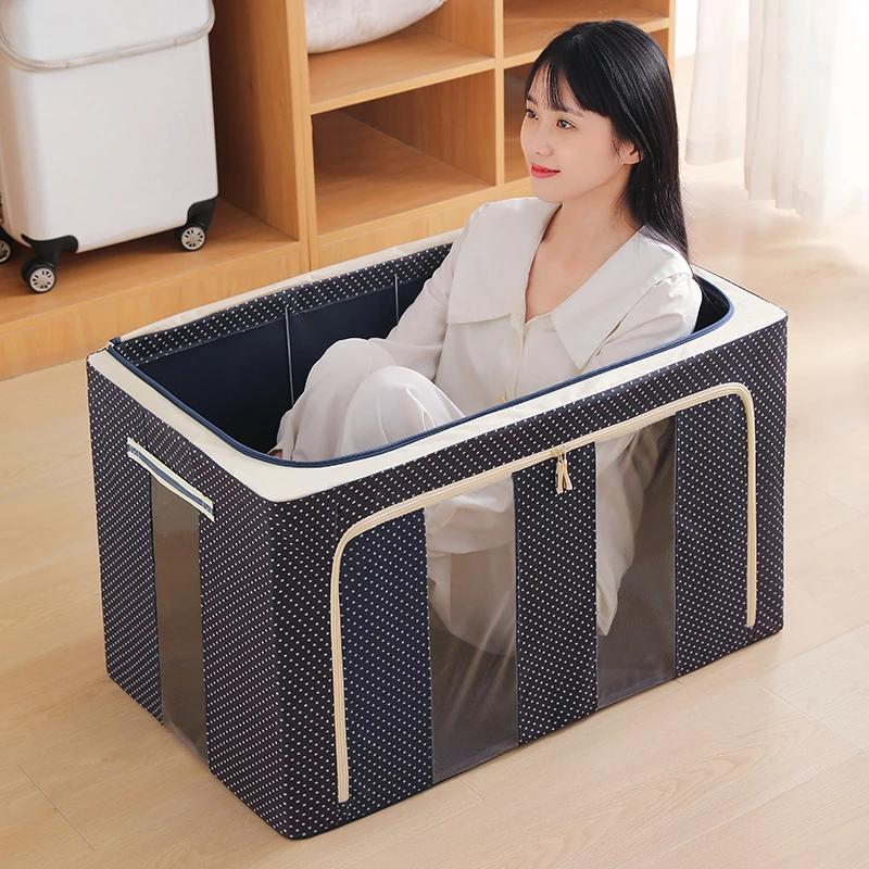 150升超大收纳箱布艺整理箱折叠收纳盒衣服棉被杂物储物箱大容量